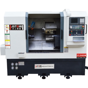 ماشین تراش cnc دو محوره به همراه تارت CL56DW ریل مورب جستومی